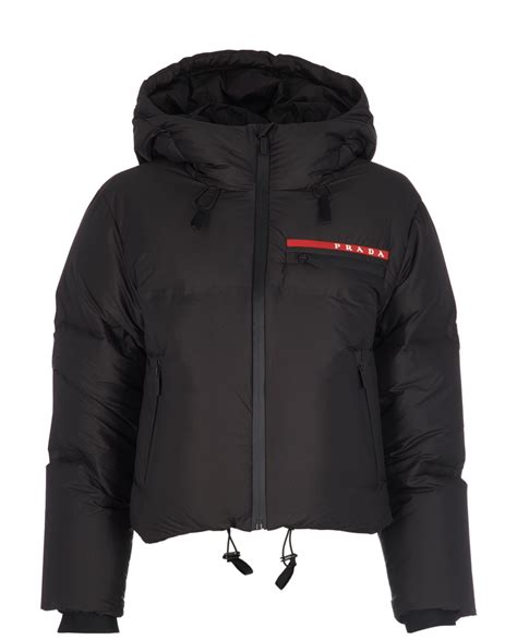 prada linea rossa puffer coat|prada puffer jacket for women.